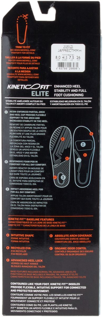 Men - Kinetic Fit™ Elite Footbed Wide Width - Insoles