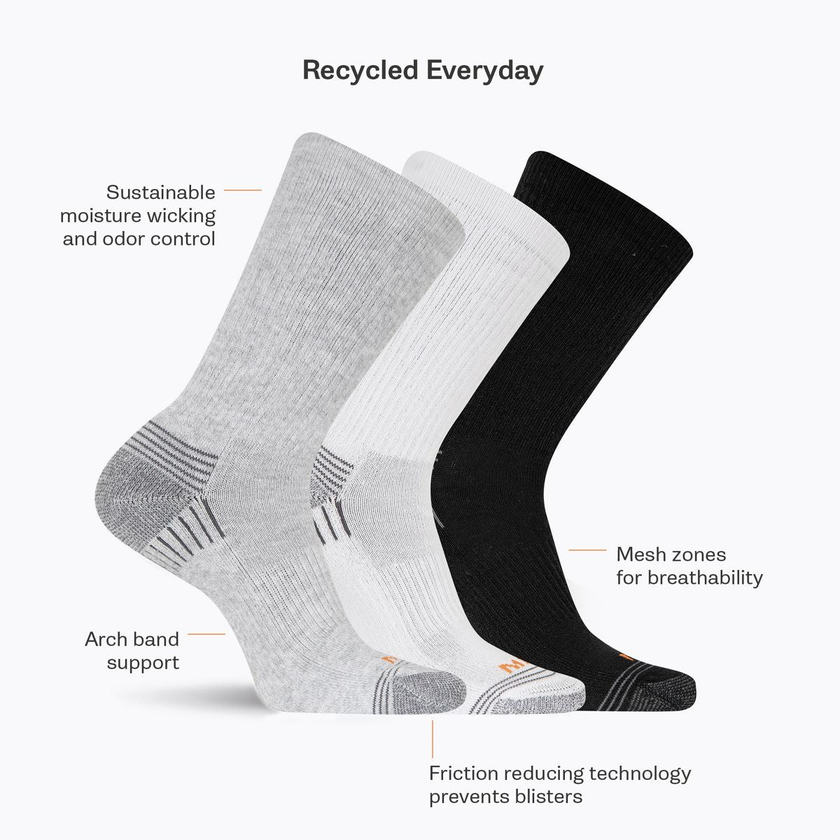 Merrell For Sale Recycled Low Cut Tab Sock 3 Pack - Socks