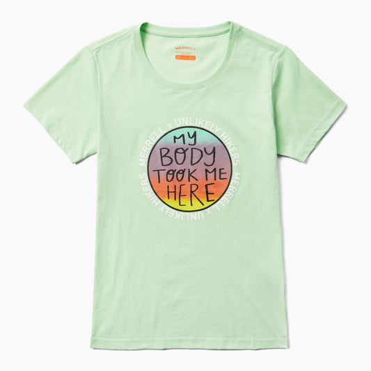 Merrell New Women Unlikely Hikers X Merrell Short Sleeve Tee