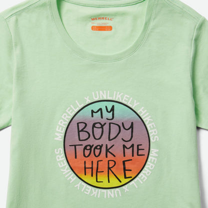 Merrell New Women Unlikely Hikers X Merrell Short Sleeve Tee